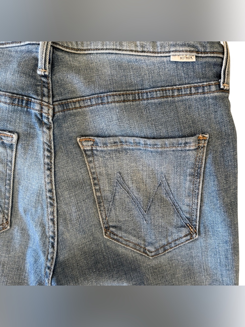 Mother Denim The Mid Rise Dazzler Ankle Camp Expert Blue Jeans Size 27 Stretch - Picture 13 of 13
